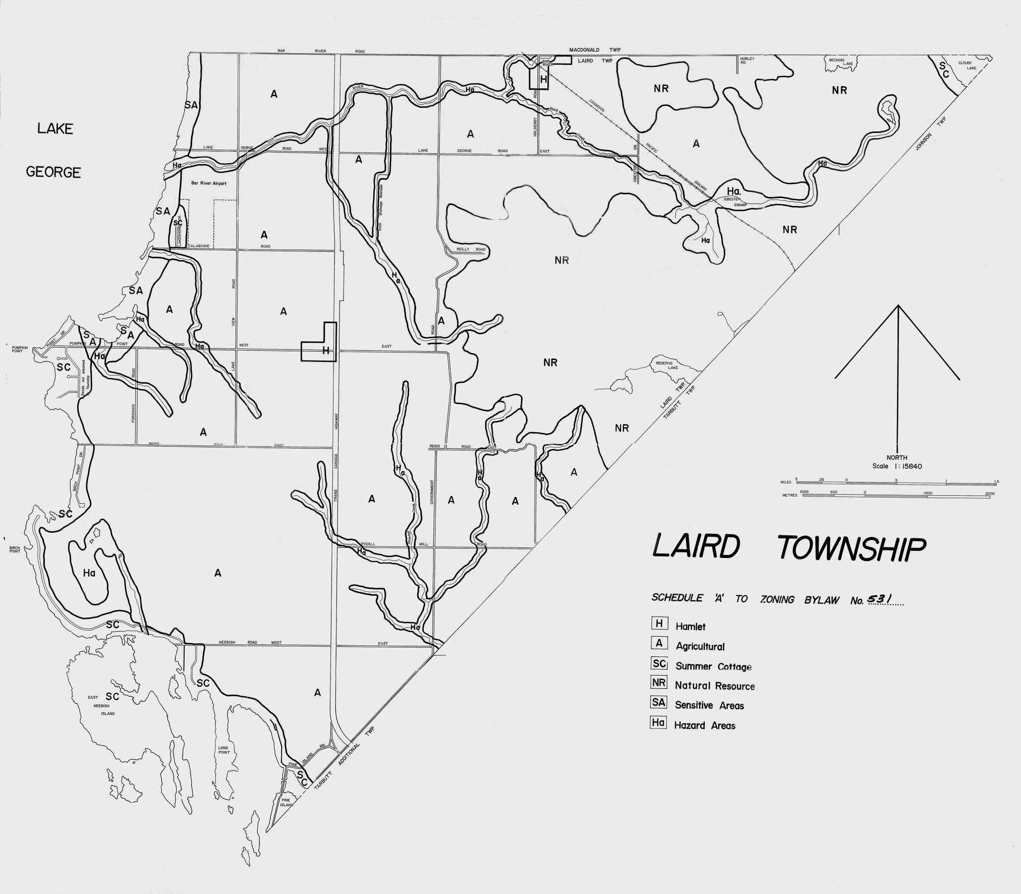Laird Township Zoning Map