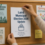 Document being posted on a bulletin board